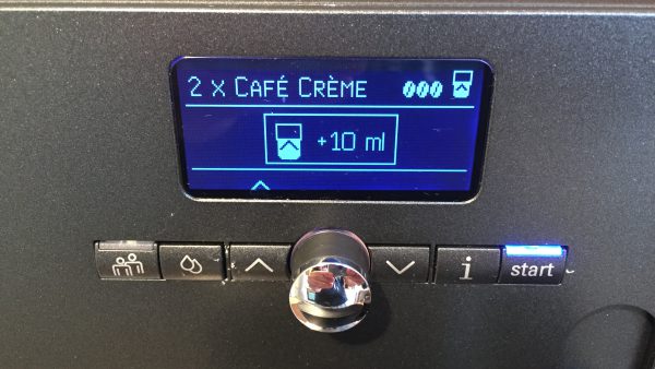 Kaffeevollautomat Siemens EQ 7 zusätzliche Füllmenge