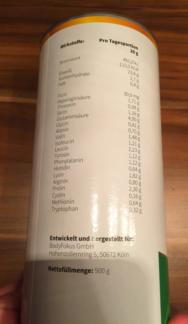 bodyfokus natur plus schoko wirkstoffe