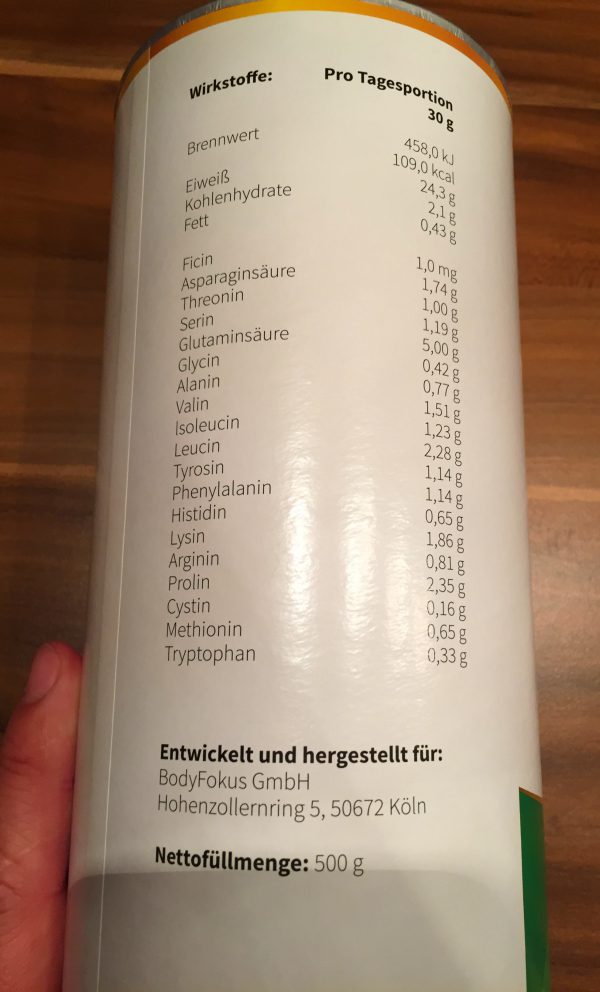 bodyfokus natur plus vanille wirkstoffe